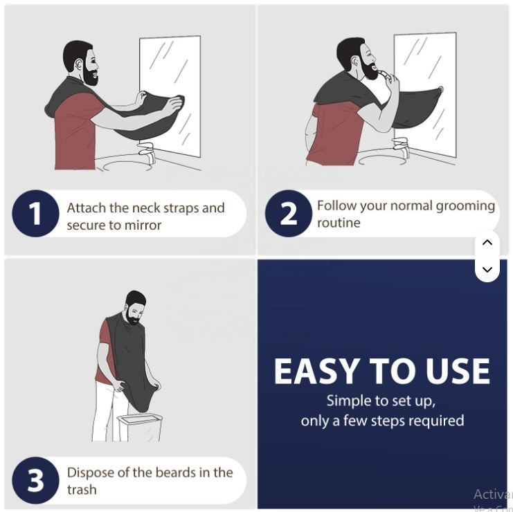 Miniatura 2 de Capa Impermeable Para Corte De Barba +